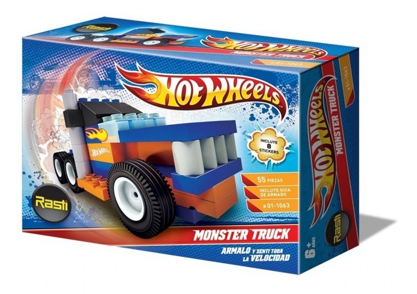 Hot Wheels Monster Truck 55 Piezas Rasti  (SIN STOCK)