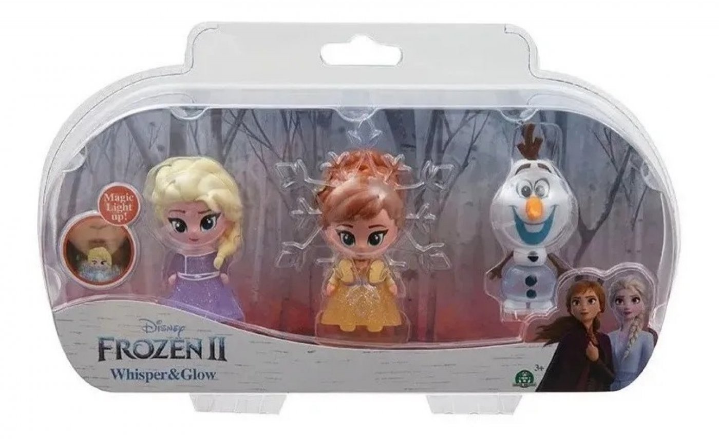 Frozen 2 Blister X3 Figuras Sopla Y Tiene Luz