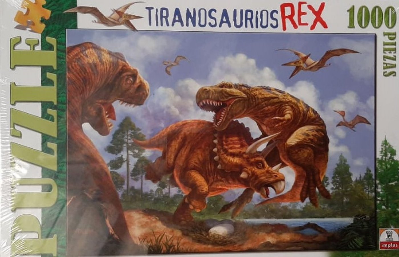 Rompecabezas Puzzle 1000 Piezas Tiranosaurios Rex Implas