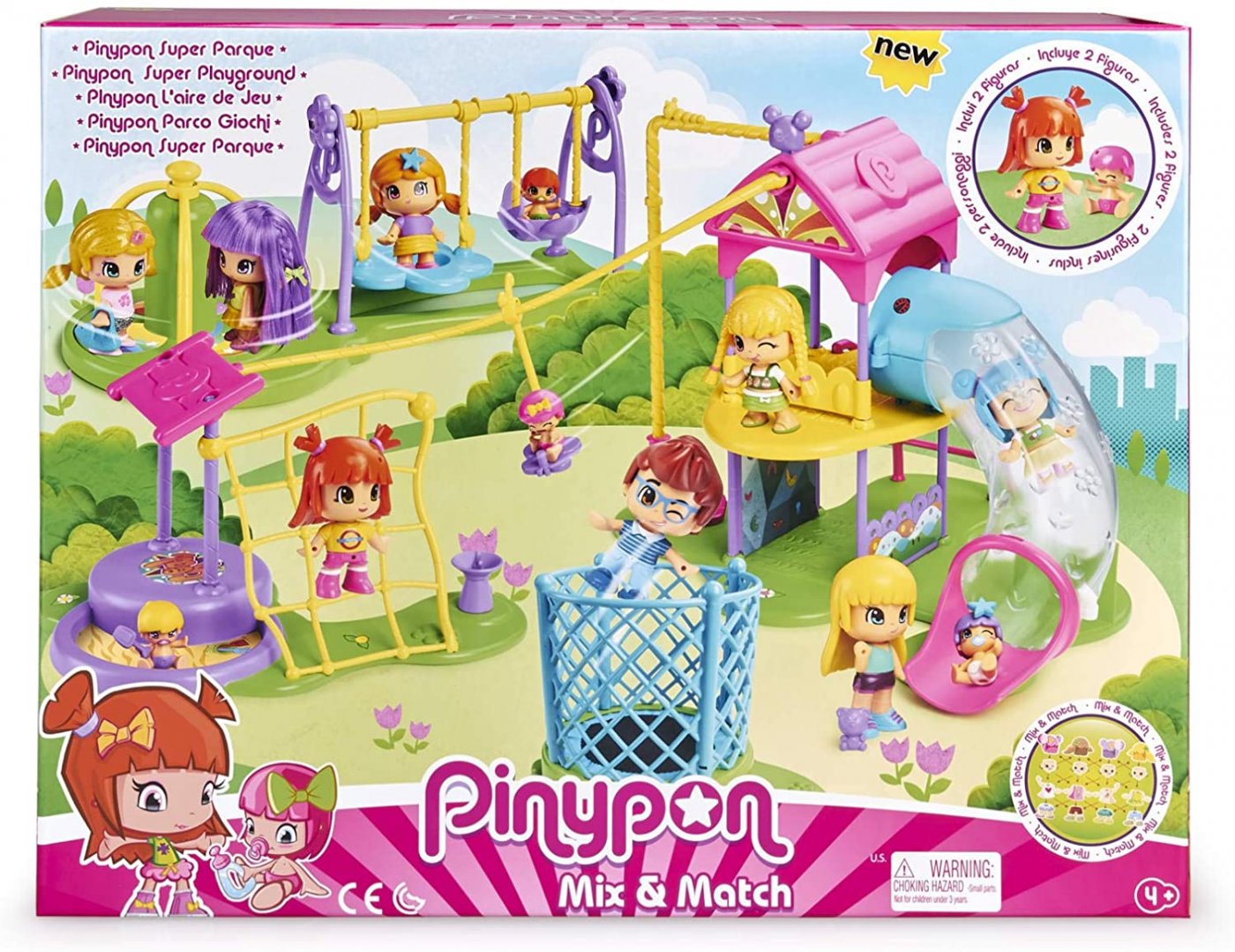 Pinypon Súper Parque Con 2 Figuras Y Accesorios