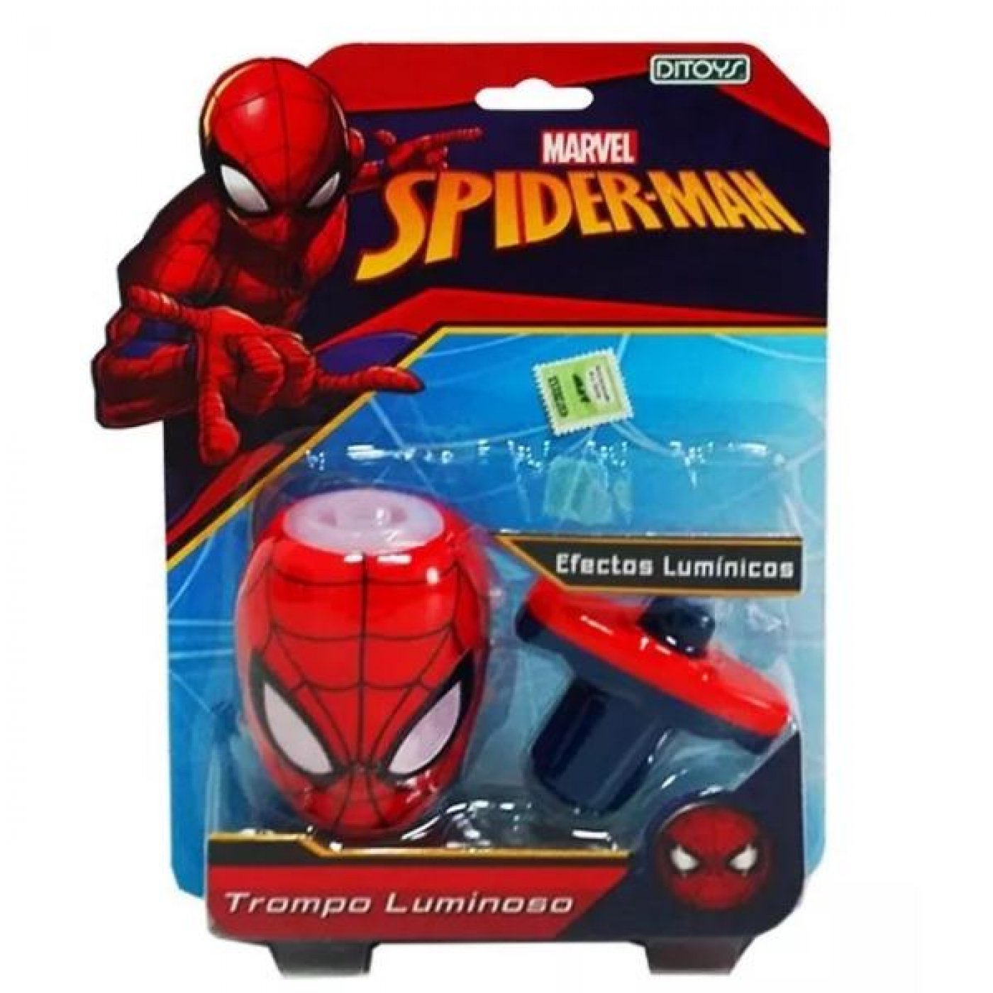 Trompo Spiderman efectos lumínicos.Original de Ditoys