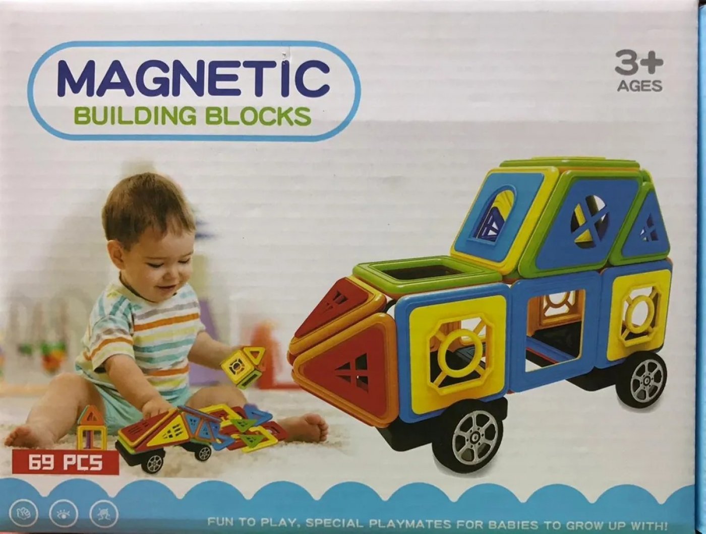Bloques Magneticos Tipo Magnific Imantados 69 Pzas Auto