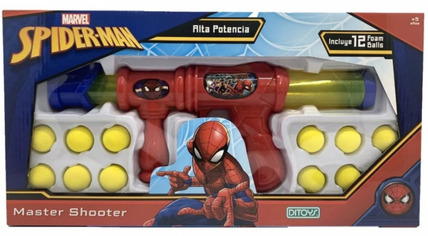 Spider Man Master Shooter Lanza Pelotas