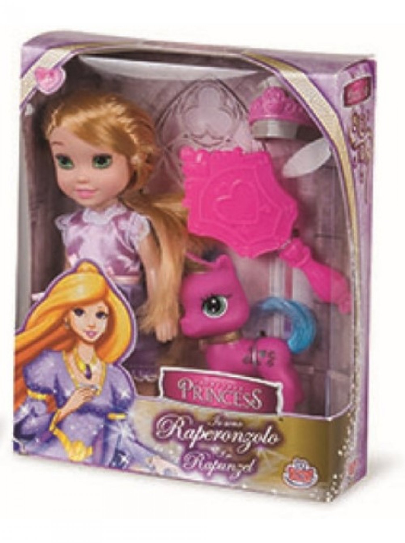 Princesa Rapunzel Con Pony 16 Cm Articulada Con Accesorios
