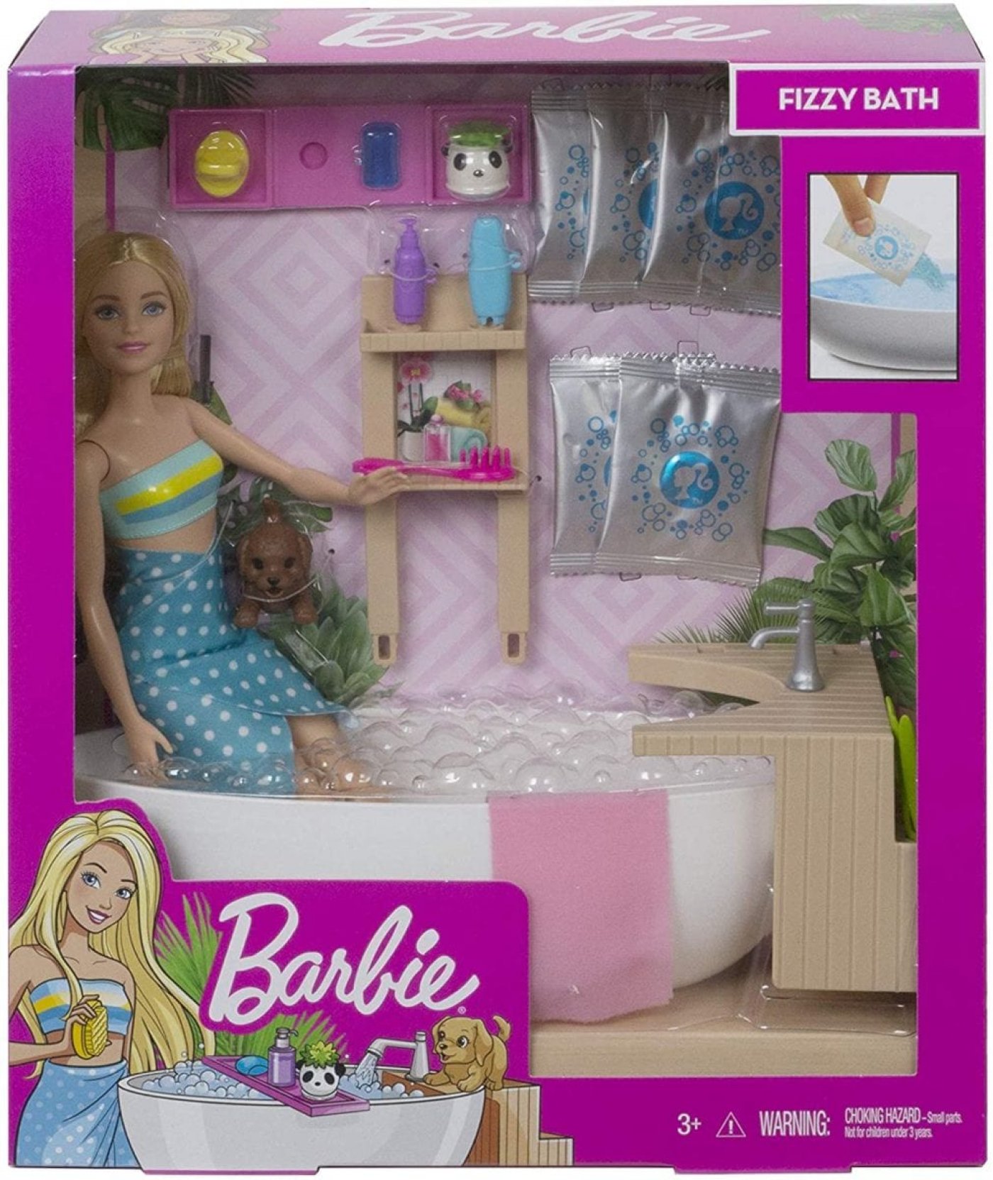 Set Barbie Spa Baño De Espuma Con Muñeca/accesorios