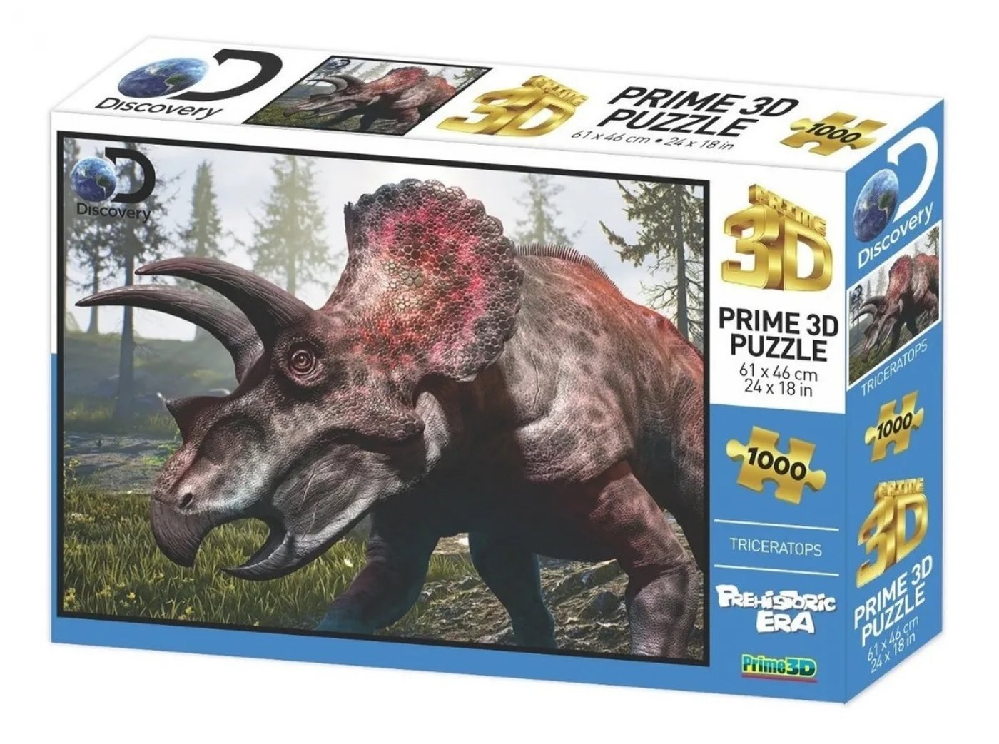  Rompecabezas 3d Dino Triceratops X 1000 Pzs