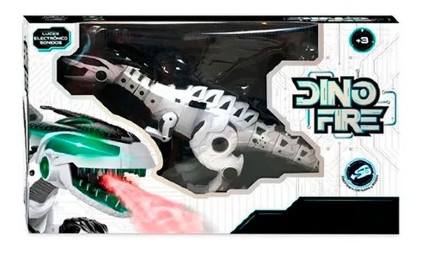 Dino Fire Xl Dinosaurio Robot Lanza Vapor Luz Sonido