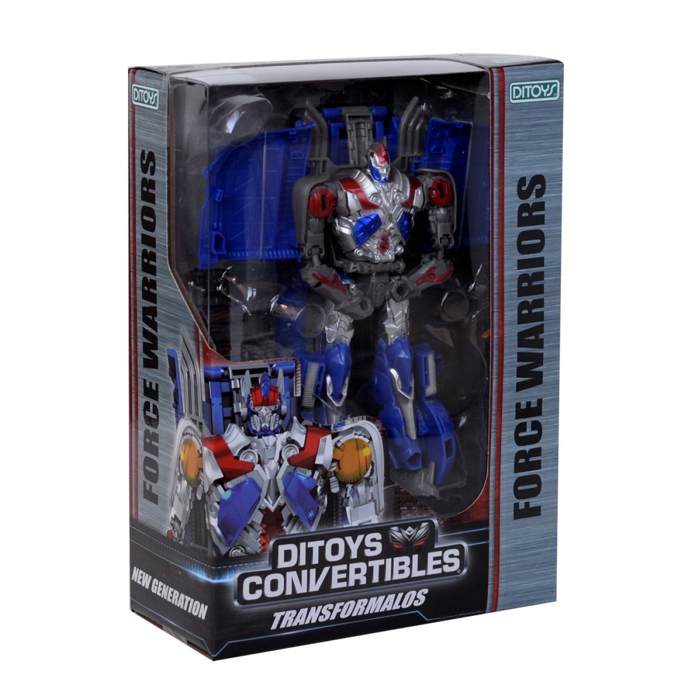 Robot Ditoys Convertible Camion Azul/gris Force Warriors (SIN STOCK)