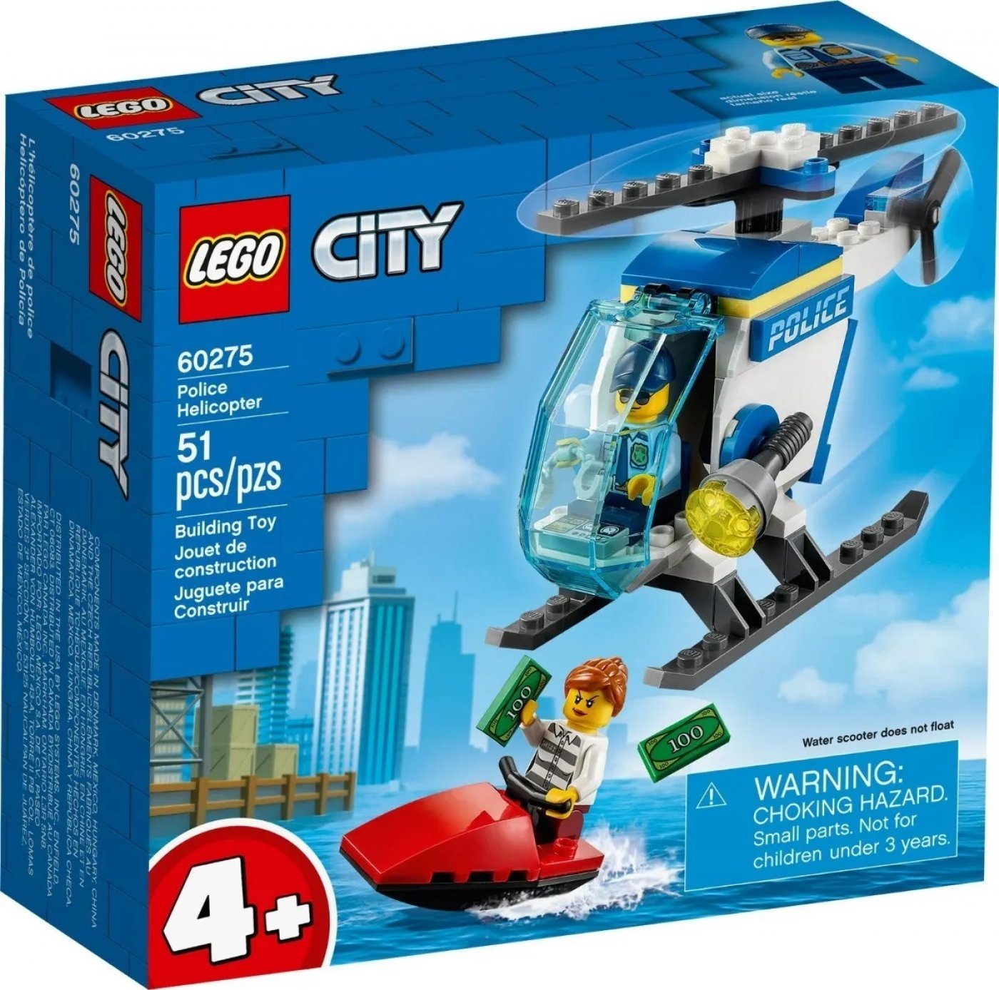 Lego City Helicóptero De Policía 51 Piezas (60275)