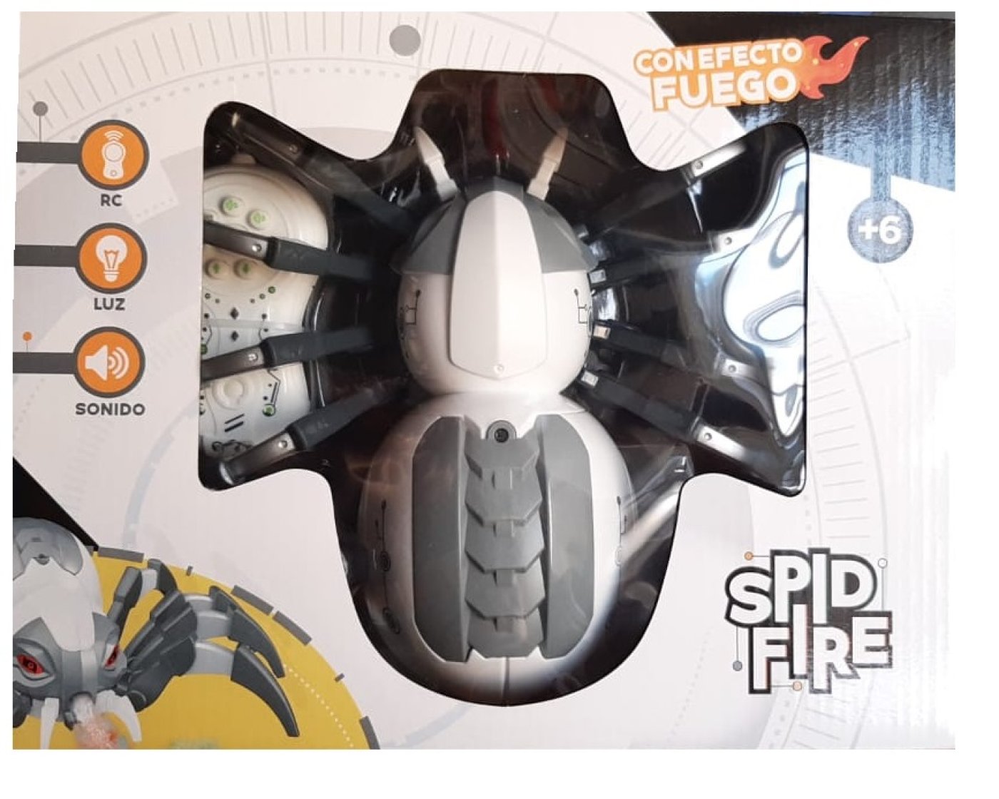 Araña Robot Spid Fire Luz Y Sonido Vapor A Control Spider