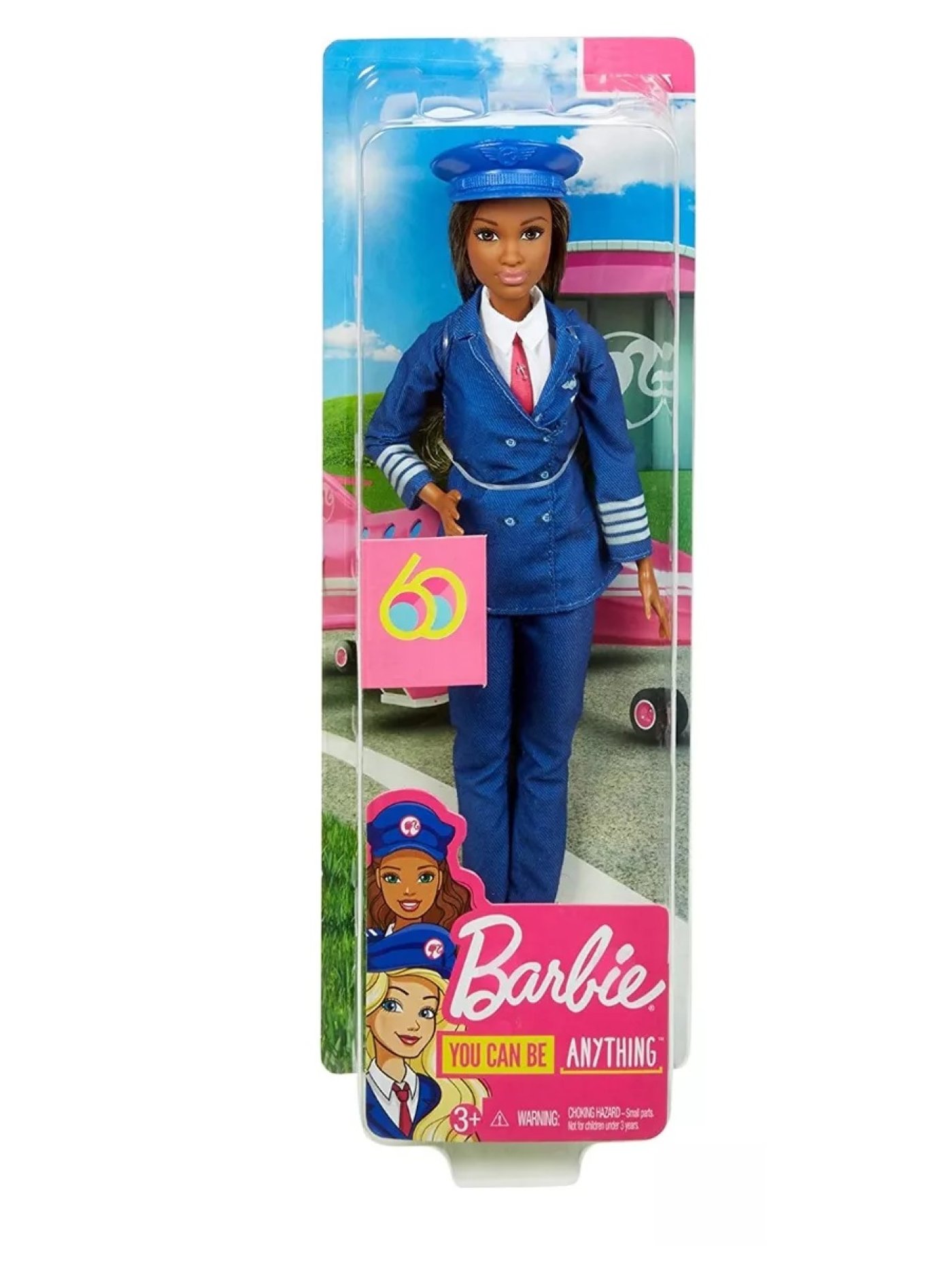 Muñeca Barbie 60 Aniversario Quiero Ser Piloto Mattel 