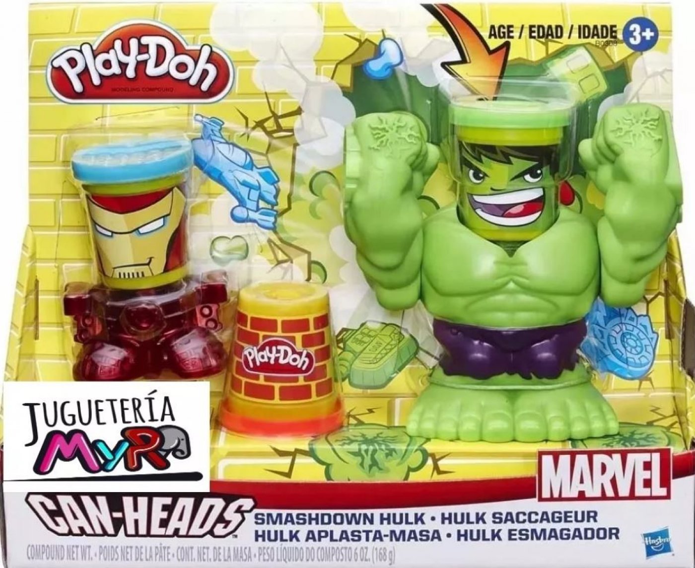 Play-doh Hulk Aplasta La Pasta Masa B0308 Hasbro Educando
