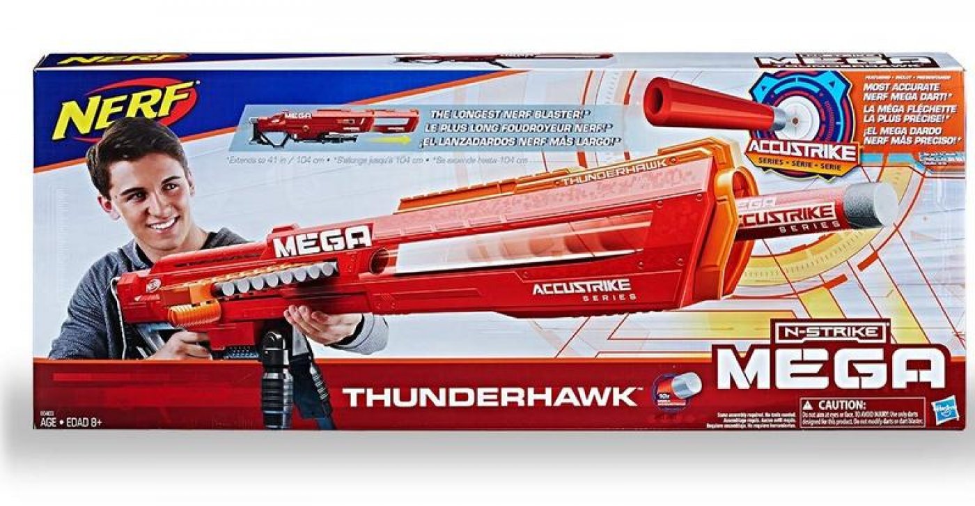 Pistola/arma Nerf -strike Mega Thunderhawk Accustrike